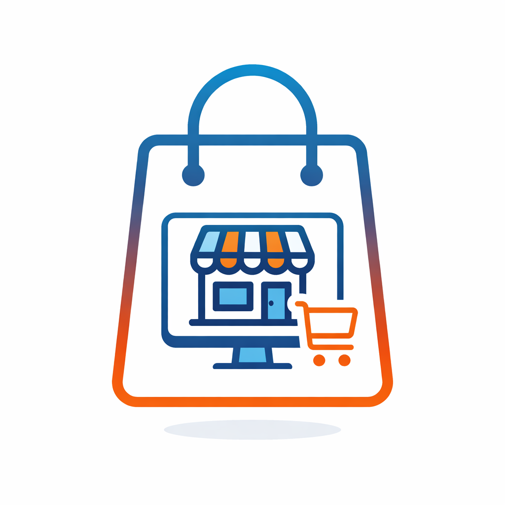 Home online shopping icon illustration